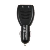 Double chargeur voiture USB noir