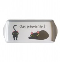 Plateau - 16 cm x 38 cm - chat