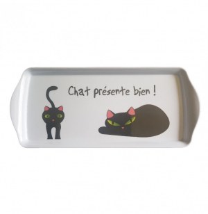 Plateau - 16 cm x 38 cm - chat