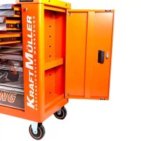 SERVANTE D'ATELIER RACING MOTO ORANGE 7 TIROIRS AVEC OUTILLAGE .KM-7/6 RACING