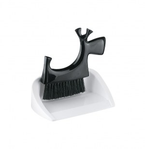 Pelle et balayette de table - pico bello by koziol - noir et blanc