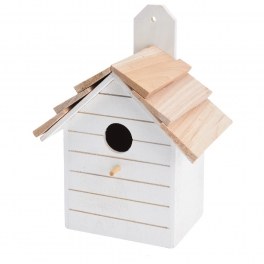 Nichoir bois - 16 x 22 cm - blanc