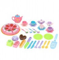 Set de thé - 37 pièces - dinette avec gâteau