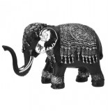 Eléphant - noir - 20 cm - objet de décoration
