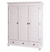 Armoire danz 3 - 166 x 57 x 199 cm - pin massif - blanc