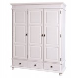 Armoire danz 3 - 166 x 57 x 199 cm - pin massif - blanc