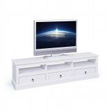 Meuble tv provence 10 - 173 x 39 x 45 cm - pin - blanc