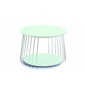 Table basse riva - 70 x 50 cm - verre - blanc
