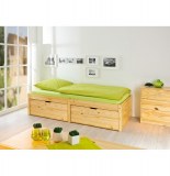 Lit multi-rangements lausanne - 96 x 209 x 48 cm - naturel