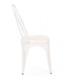 Chaises aix - lot de 4 - 50 x 44 x 93,5 cm - métal - blanc