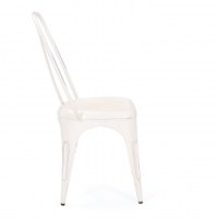 Chaises aix - lot de 4 - 50 x 44 x 93,5 cm - métal - blanc