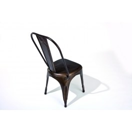 Chaises aix - lot de 4 - 50 x 44 x 93,5 cm - métal - rouille
