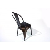Chaises aix - lot de 4 - 50 x 44 x 93,5 cm - métal - rouille