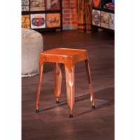 Tabouret reema - lot de 4 - 35 x 35 x 45 cm - cuivre - camel