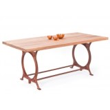 Table à manger o-tone - 90 x 180 x 75 cm - bois d'acacia et métal