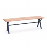 Banc celbridge - 160 x 40 x 45 cm - bois et métal