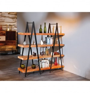 Etagère celbridge - 40 x 140 x 148 cm - bois et métal