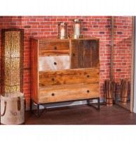 Commode segall - 42 x 100 x 110 cm - bois et métal