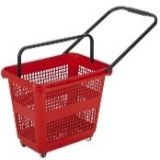 Paniers à main plastiques 2 poignées 54L Rouge