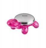 Savon en inox avec son support - amanda by koziol - rose transparent