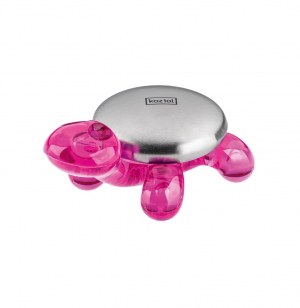 Savon en inox avec son support - amanda by koziol - rose transparent