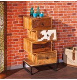 Chiffonnier sua - 40 x 50 x 96 cm - bois et métal