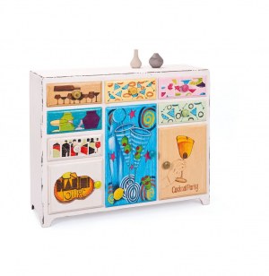 Commode medly - 40 x 114 x 90 cm - bois et mdf