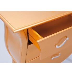 Commode barokko - 40 x 70 x 78 cm - or et argent