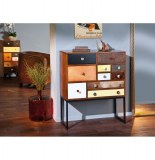 Commode flims - 35 x 90 x 105 cm - bois mdf et métal