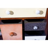 Commode zermatt - 35 x 45 x 100 cm - bois mdf et métal