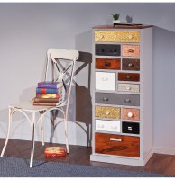 Commode sarita - 35 x 48 x 120 cm - métal et bois