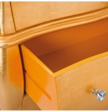 Commode fantastica - 39 x 81,5 x 74,5 cm - mdf bois et feuille d'or -