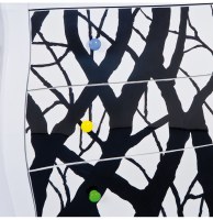 Commode alisha - 43,5 x 95 x 77 cm - mdf et bois