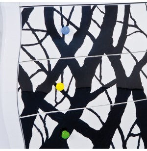 Commode alisha - 43,5 x 95 x 77 cm - mdf et bois