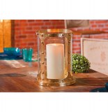 Photophore patna - 23 x 28 cm - métal et verre - laiton