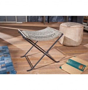 Chaise kalinga - 40 x 50 x 47 cm - métal et coton