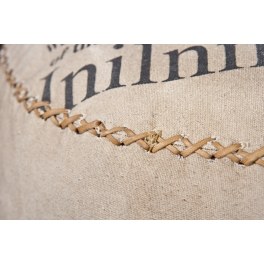 Pouf letterhand - 41 x 52 cm - coton