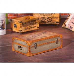 Coffre emile ruillier - 42 x 68 x 22 cm - cuir