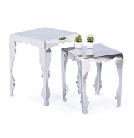 Table d'appoint solta - lot de 2 - 50/42 x 39,5/34,5 x 39,5/34,5 cm -