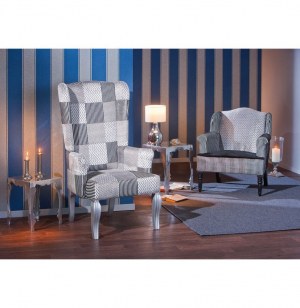 Chaise cantanzaro - 64 x 73 x 128 cm - bois mdf viscose et polyester