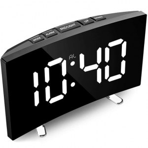 ÉLECTRONIQUE HORLOGE D'ALARME MIROIR LED DT-6507