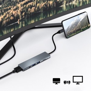 Adaptateur 7in1 HUB USB-C HDMI 4K SD POUR Macbook Pro / Air H4