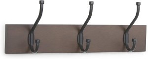 Lot de 2 Portemanteau Patère Murale en bois AmazonBasics