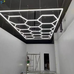 Lampe led hexagonal : show room, salon coifure, garage , detailling