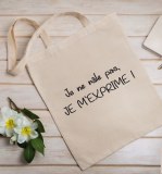Totebag en coton avec message pour revente sur les marchés