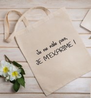 Totebag en coton avec message pour revente sur les marchés