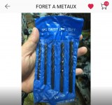 12 x Sets 5 Mèches Foret métaux 4 5 6 8 10mm