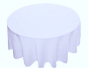 20 Nappes Ronde jetable 2,4m - intissé 100g/m2 - Blanc -3,70 Euros/pièce.