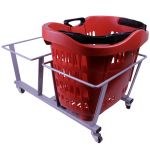 Chariot Ã  roulettes pour panier 43L
