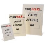 Chevalet porte-affichettes PET